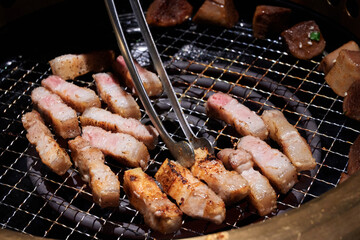 BBQ food in Korean style.