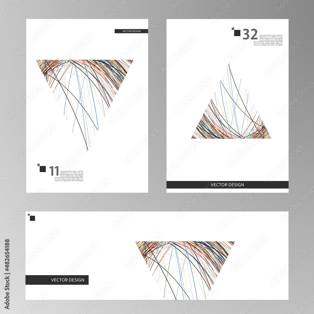Poster vector triangle lines. graphic futuristic geometric pattern illustration