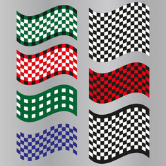 Checked sport or racing flag.Sports flag