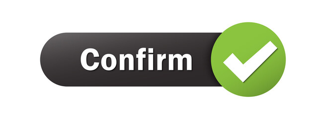 CONFIRM black and green vector web button
