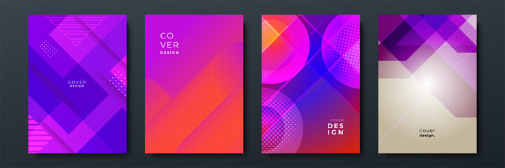 Abstract trendy gradient flowing geometric pattern background texture for poster cover design. Minimal color gradient banner template. Modern vector wave shape for brochure