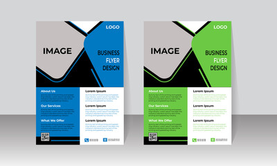 New Corporate Business Flyer Design, Travel Brochure Design, Real State A4 Template, Vector Illustration with Images