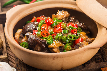 Chinese food: Mushroom Chicken casserole