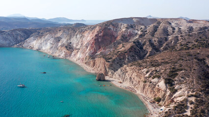 Fototapeta na wymiar Milos is a volcanic island in the Aegean Sea Greece