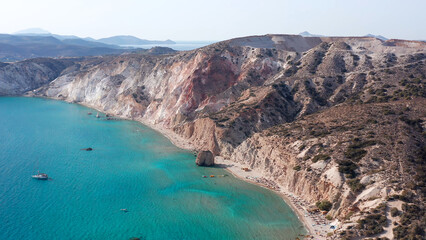 Fototapeta na wymiar Milos is a volcanic island in the Aegean Sea Greece