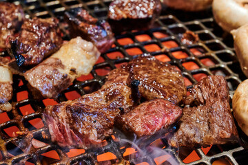 BBQ food in Korean style.