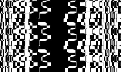 black distorted patterns in op-art style unique design original style