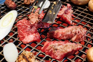 BBQ food in Korean style.