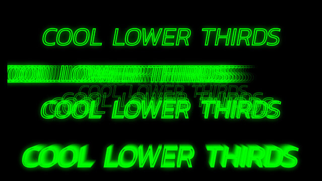 Cool Glow Multi Text Lower Thirds