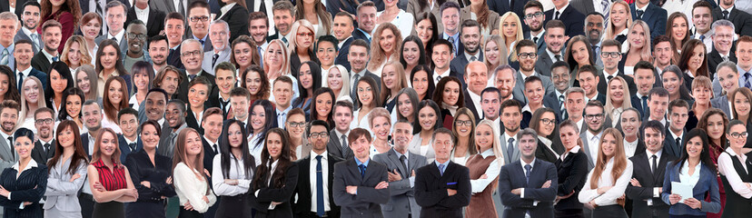 Fototapeta premium Business people group collage background