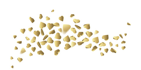 Valentines day illustration - Gold hearts love background design