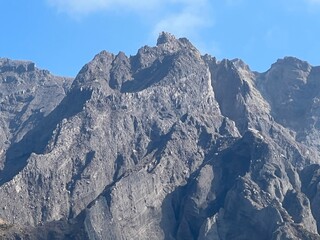 snow covered mountains