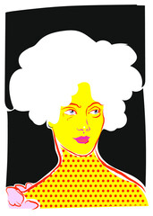 portrait einer schönen frau, Popart Stil 
