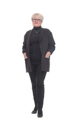 attractive business woman in casual clothes. isolated on a white