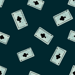 Game cards seamless pattern. Design gambling.