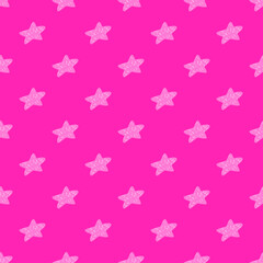 Stars seamless pattern. Hand drawn background celebration.