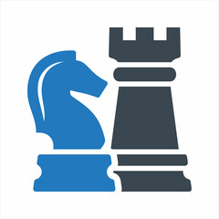 Chess king icon. Vector and glyph