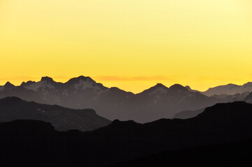 Obraz premium sunset in mountains
