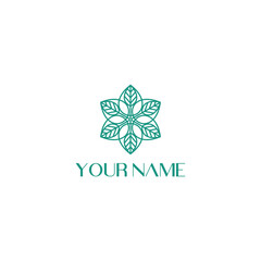 Obraz premium Abstract mandala flower logo design vector icon template