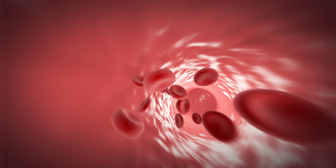 Red Blood Cells Flowing Through Vein - 482668550