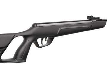 A modern air rifle with a futuristic design. Pneumatic weapons for sports and entertainment....