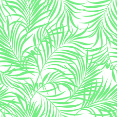 Fototapeta na wymiar Palm vector pattern. Tropical seamless illustration. Summer print.