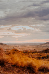 sunset in the desert