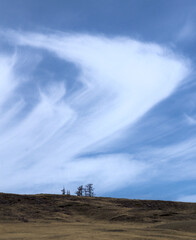 clouds over the mountains