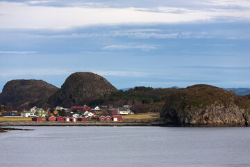 The village of Garten on the island of the same name, at the mouth of the Trondheimsfjorden,...