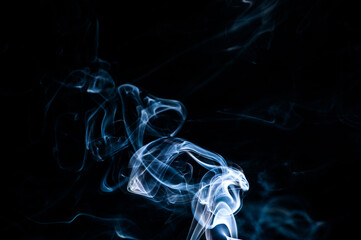 Smoke on a black background