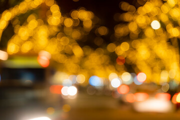 trees with Christmas lighting, Palma, Mallorca, Balearic Islands, Spain