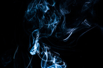 Smoke on a black background