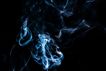 Smoke on a black background