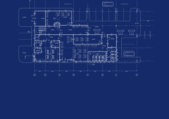 Floor plan designed building on the drawing.