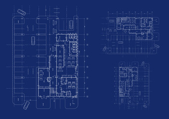 Floor plan designed building on the drawing.