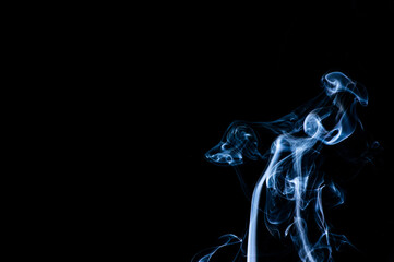Smoke on a black background