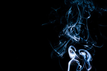 Smoke on a black background