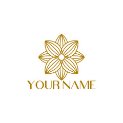 Abstract mandala flower logo icon vector design. premium luxury vector logotype