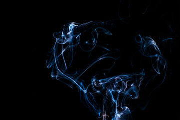 Smoke on a black background