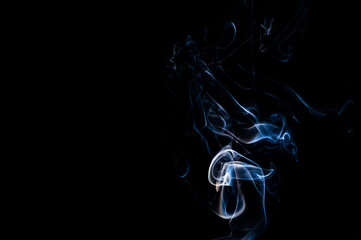 Smoke on a black background