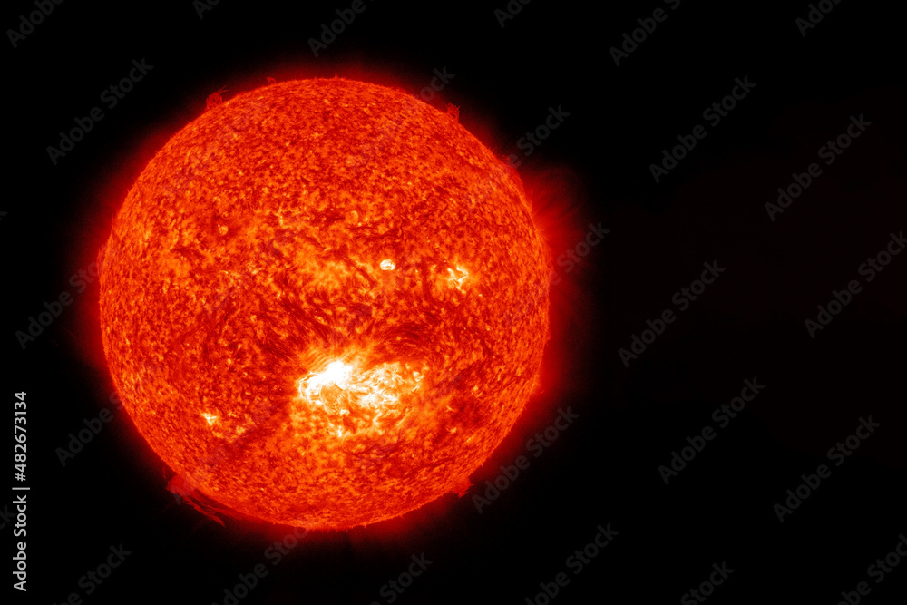 Canvas Prints the sun from space on a dark background. elements of this image furnished by nasa