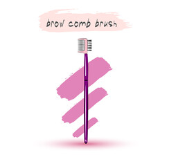 Makeup brush double-sided brush comb, for correcting the shape of the eyebrows.