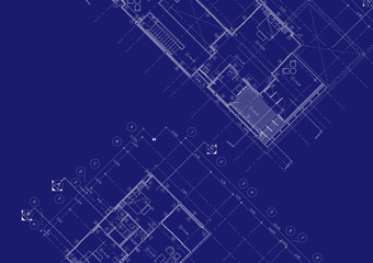 Floor plan designed building on the drawing.