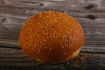 Burger bun with sesame seeds