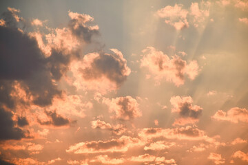 Skyline. Sky sunshine. Background cloud.