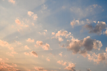 Naklejka na ściany i meble Skyline. Sky sunshine. Background cloud.