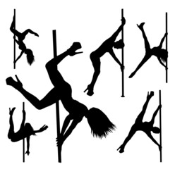 female pole dancer silhouette good use for any design you want