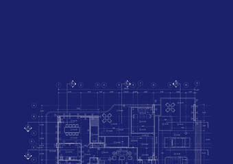 Obraz premium Write a blueprint architecture for building.