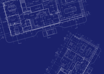 Obraz premium Write a blueprint architecture for building.