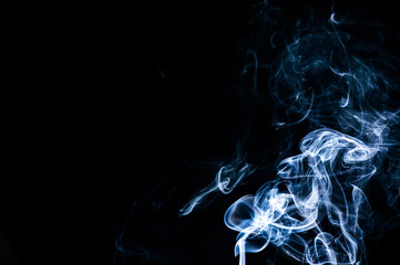 Smoke on a black background